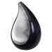 Teardrop Urn (Black & Silver) - Unique, high quality and affordable cremation ashes urns based in UK